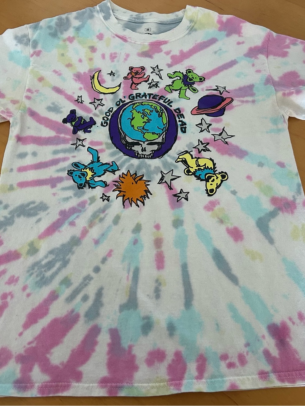 Grateful Dead Kids' Tie-Dye Graphic Tee - White Multicolor